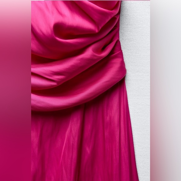 Zara gathered waist Satin Effect Jumpsuit - Picture 4 of 6